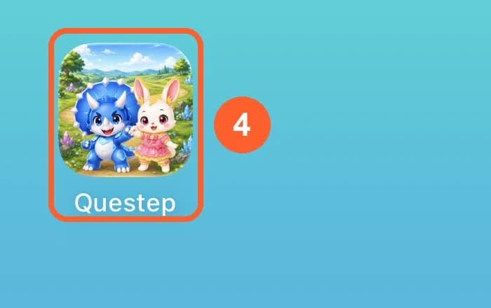 ホーム画面に追加されたQuestepのアイコン